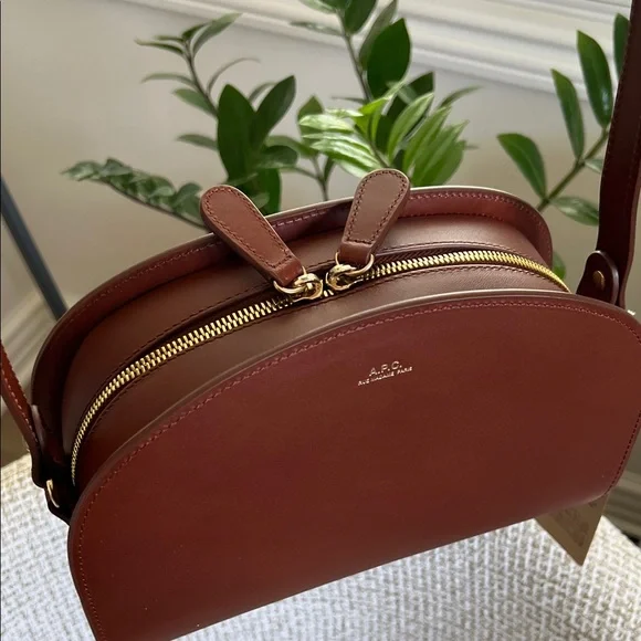 BNWT A.P.C. Demi-Lune Calfskin Bag (#12301) - Picture 5 of 7